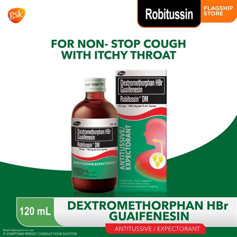 Robitussin is a brand name of a product that is based on guaifenesin, an expectorant. . Dextromethorphan and guaifenesin cough syrup